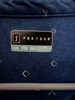 PGA TOUR  Blue Diamond & Golf Icon Polo Men’s XXL Shirt mint condition